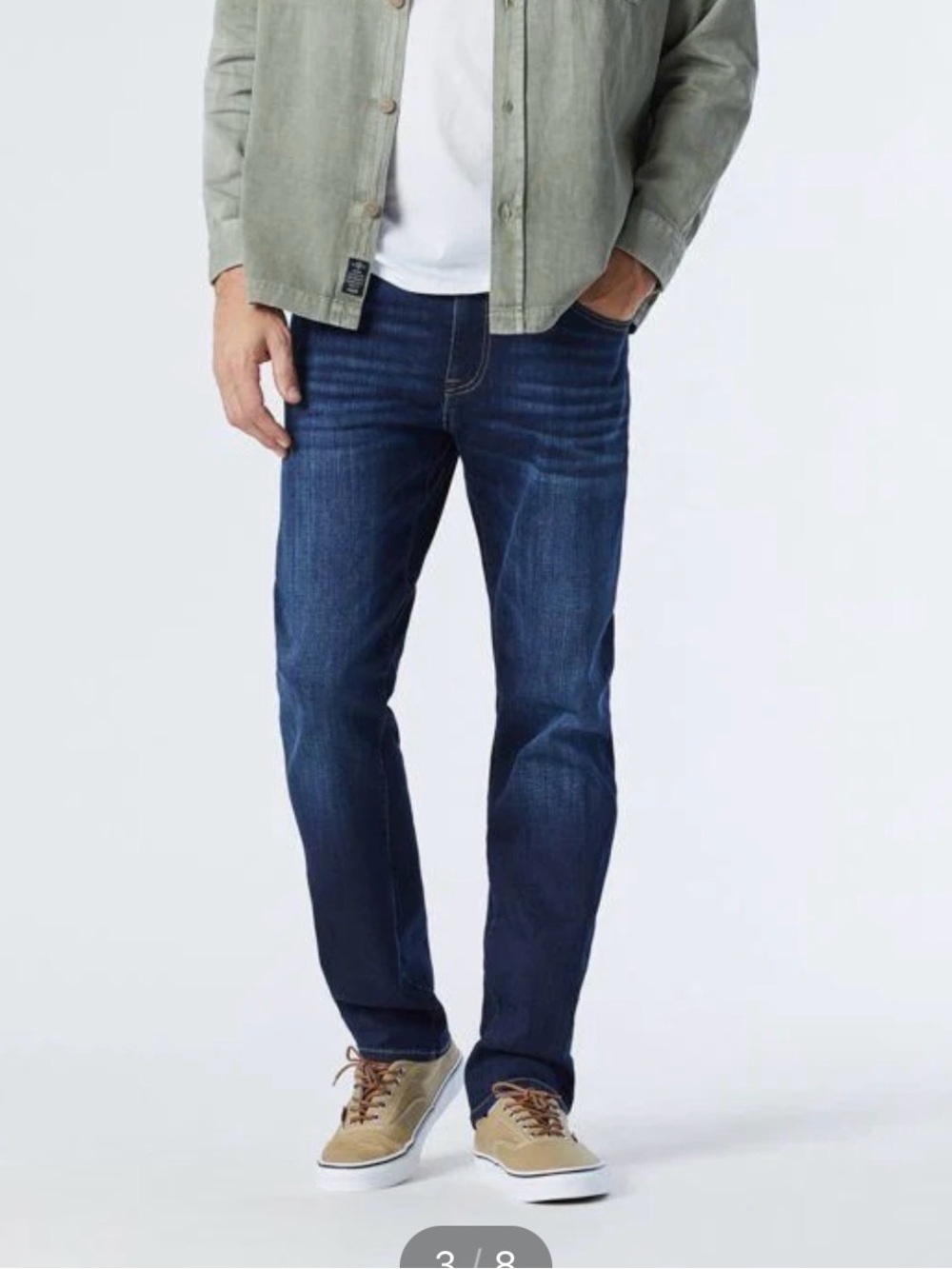 Mavi Men's Straight Jeans in Dark Indigo 30/30